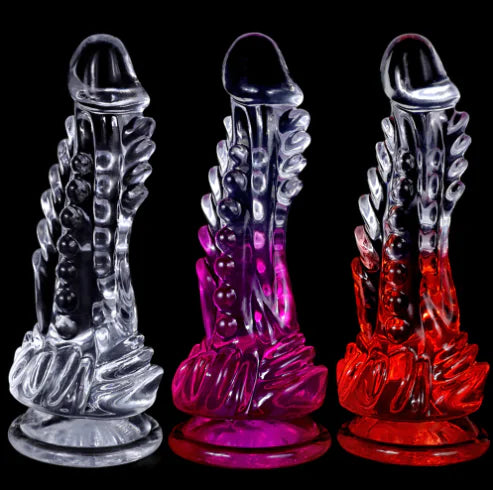Clear Monster Dildo with Suction Cup