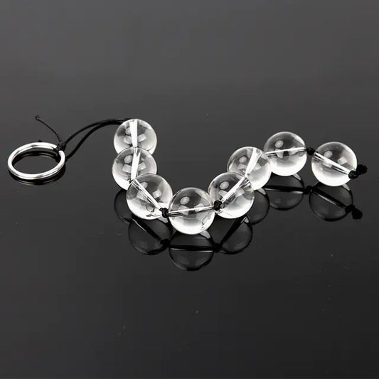 Crystal  Bead Glass G-Spot Anal Plug