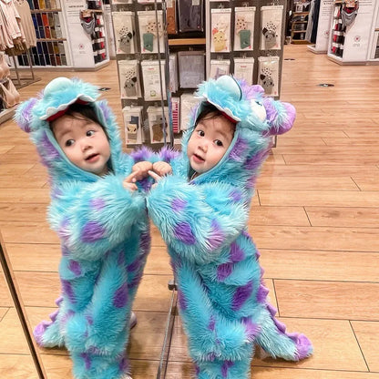 Animal Jumpsuit with Hooded Zipper
