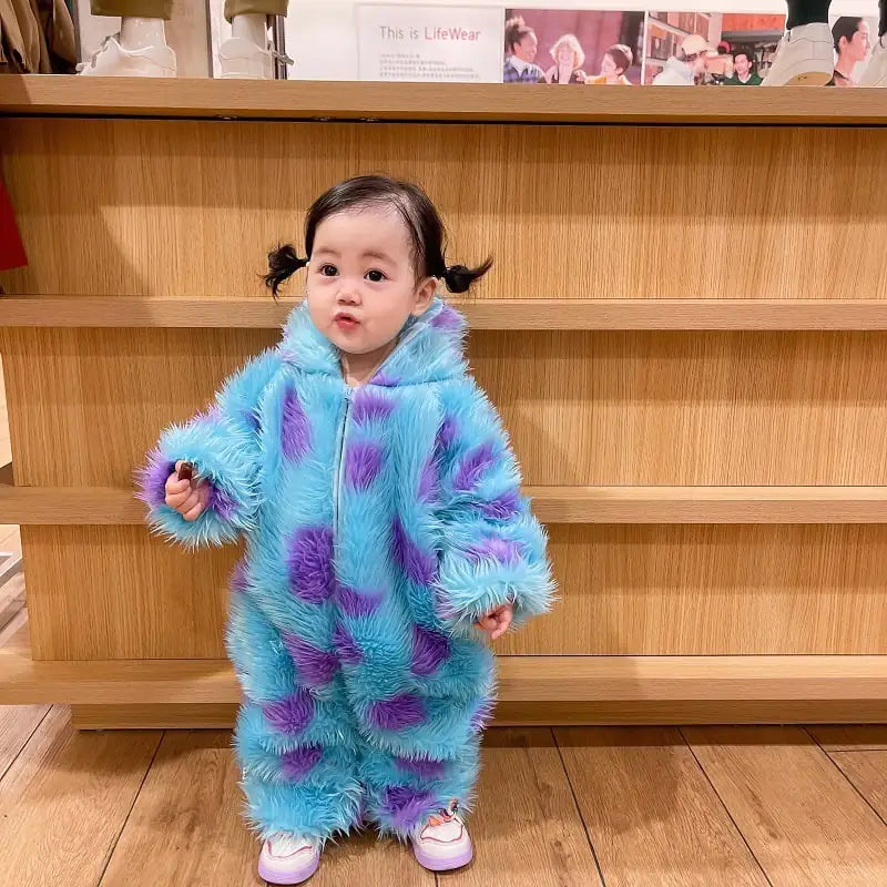 Animal Jumpsuit with Hooded Zipper