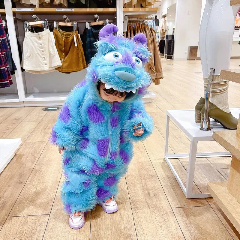 Animal Jumpsuit with Hooded Zipper