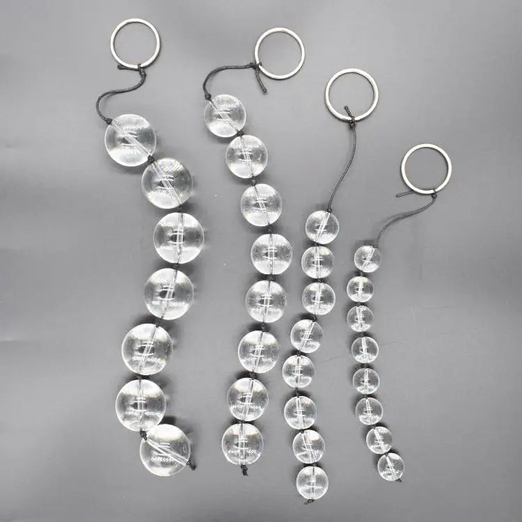 Crystal  Bead Glass G-Spot Anal Plug