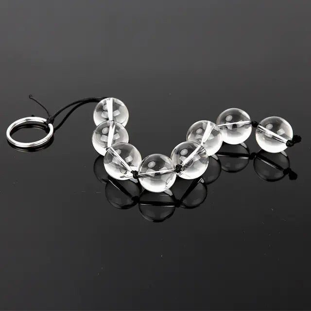 Crystal  Bead Glass G-Spot Anal Plug